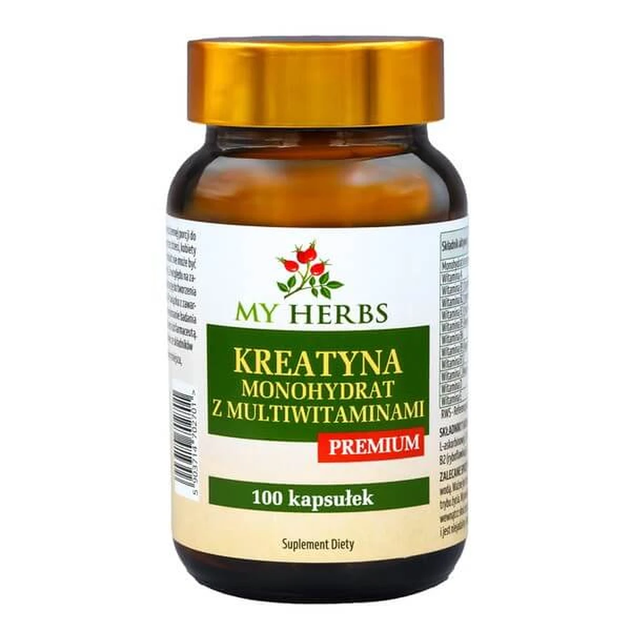 Bio Herbs Créatine monohydrate avec multivitamines, gélules, 100 pcs.