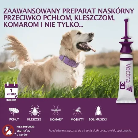 Vectra 3D Solution für Hunde 10-25 kg, Parasitenschutz, Pipetten, 3 Stück.