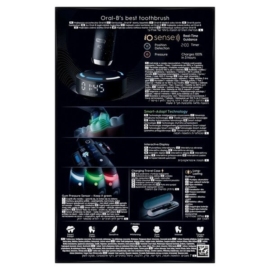 Oral-B iO 10, electric toothbrush, Cosmic Black, 1 pc.
