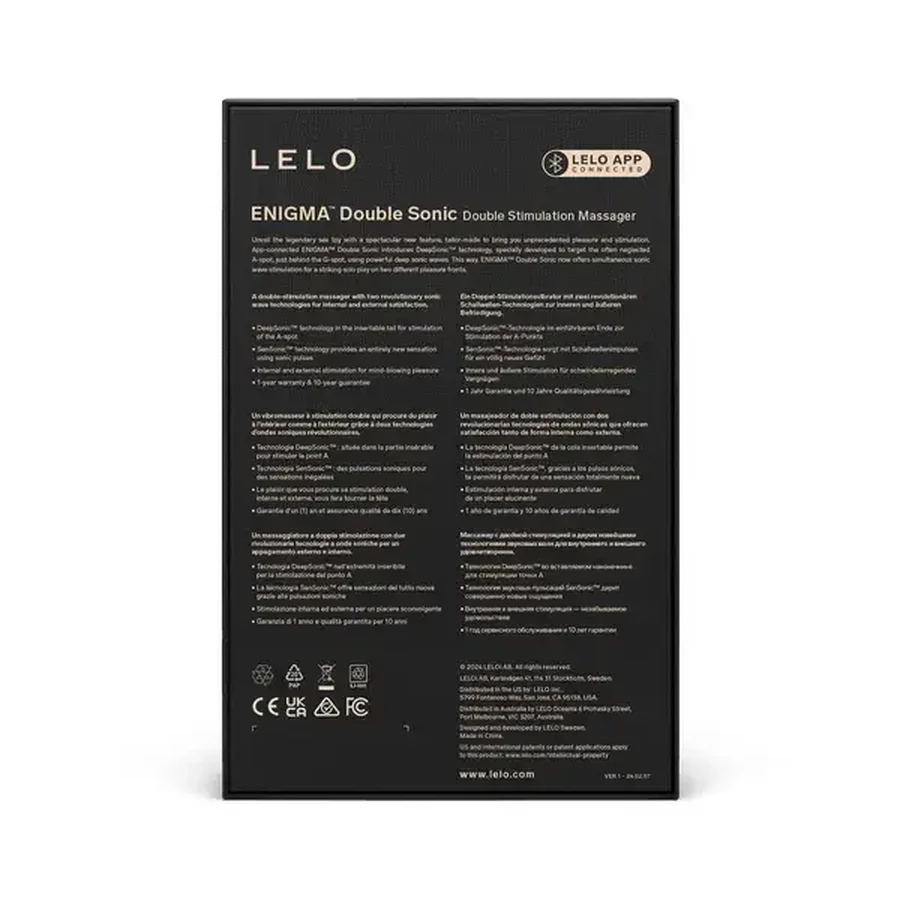 Lelo Enigma Double Sonic Cyber Purple, double sonic vibrator, 1 pc.