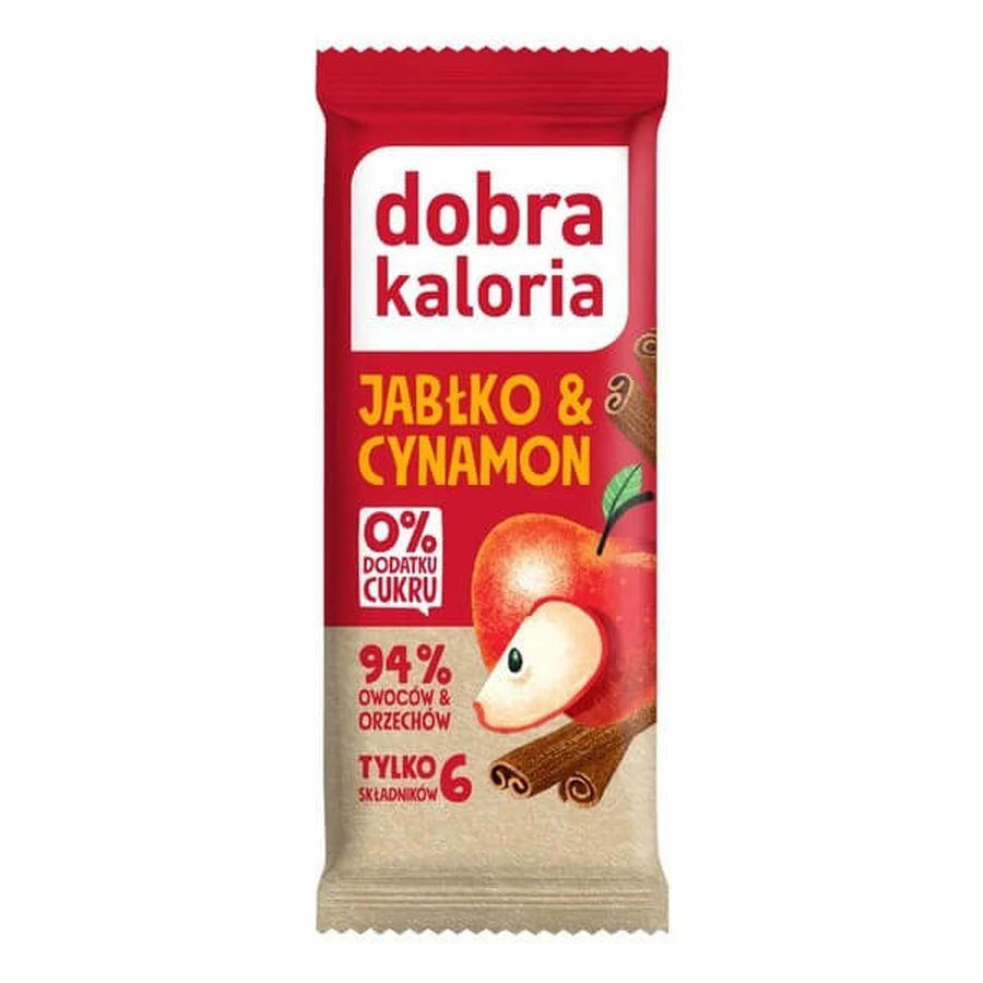 Goed Kaloria, reep appel en kaneel, 35 g