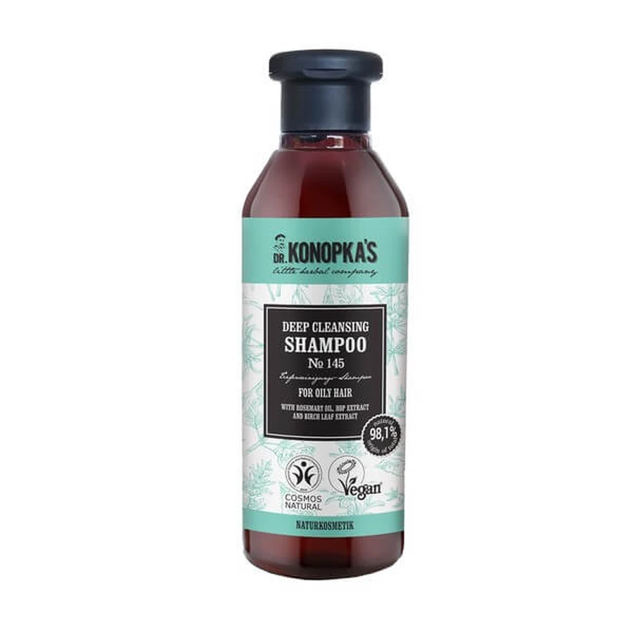 Dr.Konopka's Nº145, deep cleansing shampoo for oily hair, 280 ml