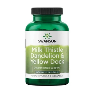 Swanson Milk Thistle Dandelion&amp;Yellow Dock, capsules, 120 pcs.