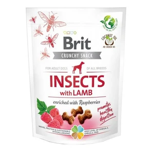 Brit Care Dog Crunchy Cracker Insects &amp; Lamb, dog treat with insects and lamb, 200 g