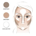 Pierre Rene Powder Contouring, paleta de polvos para contornear el rostro, nº. 01, 23 g