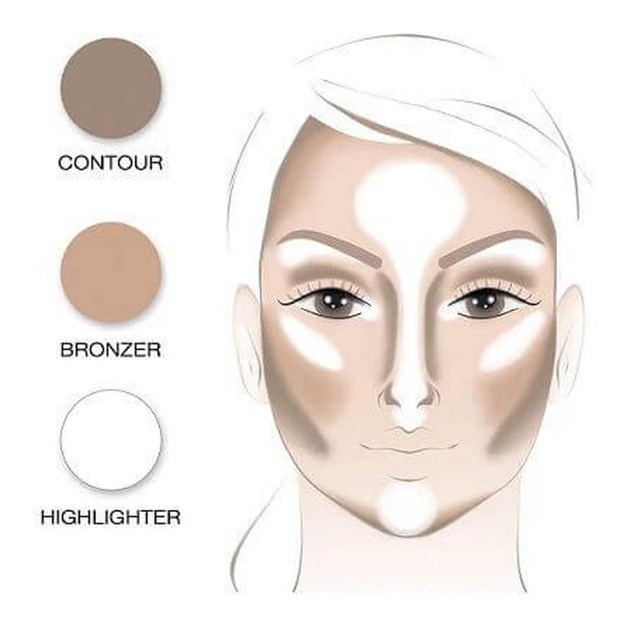 Pierre Rene Powder Contouring, paleta de polvos para contornear el rostro, nº. 01, 23 g