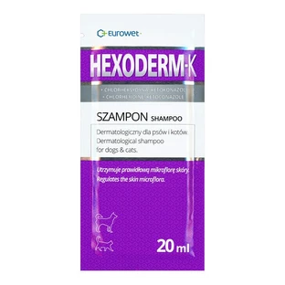 Hexoderm-K, dermatological shampoo for dogs and cats, 20 ml