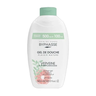Byphasse Plaisir Nature, gel de ducha, verbena y pomelo, 600 ml