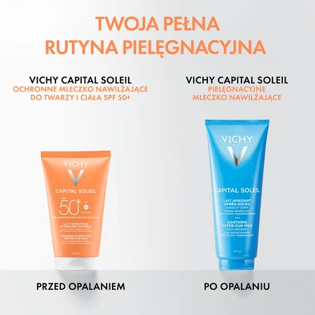 Vichy Capital Soleil, Schutzmilch SPF50+ für Gesicht und Körper, 150 ml