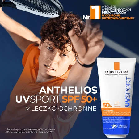 La Roche-Posay Anthelios UVSPORT, leche protectora, muy alta protección FPS 50+, 200 ml