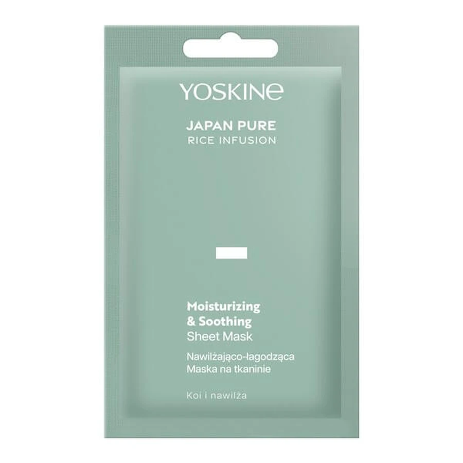 Yoskine Japan Pure Rice Infusion, hydraterend en verzachtend stoffen masker, 1 st.