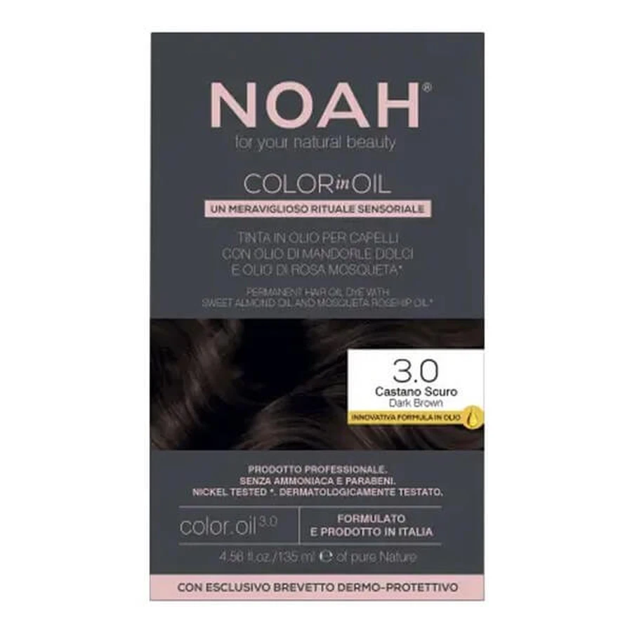 NOAH Color in Oil, Haarfärbemittel, 3.0 Dunkelbraun, 135 ml