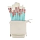 Ilu Basic, Set of 12 makeup brushes + case, turquoise