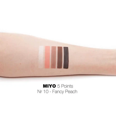 MIYO Five Points Palette, eyeshadow palette, 10 Fancy Peach, 6.5 g