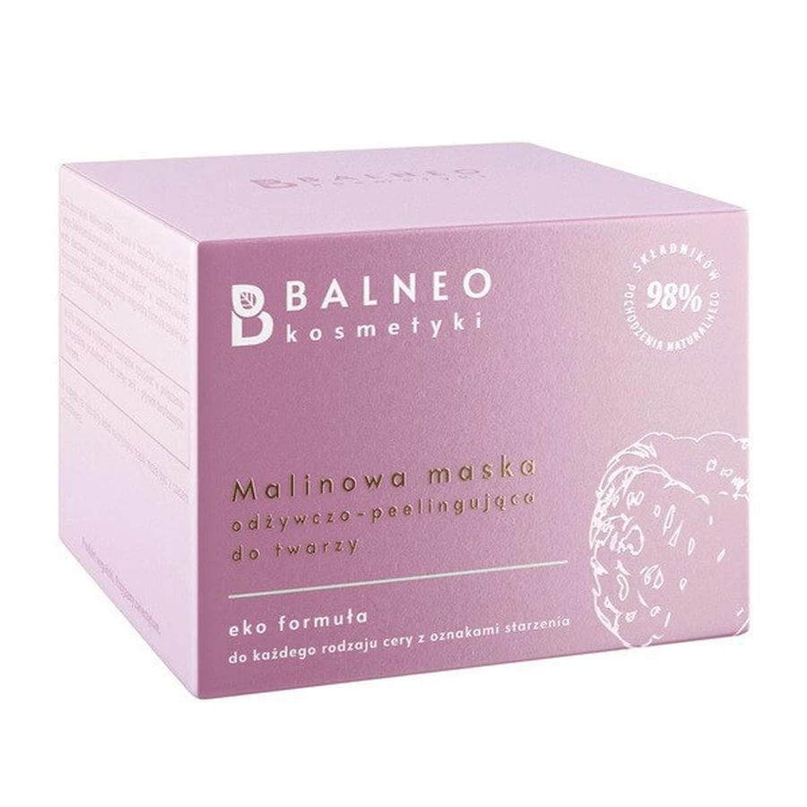 Balneocosméticos, mascarilla facial de frambuesa, nutritiva y exfoliante, 50 ml