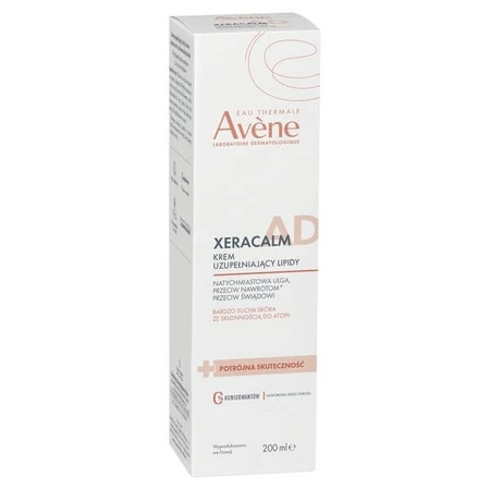 Avene Eau Thermale Xera Calm A.D, lipid replenishing cream, 200 ml