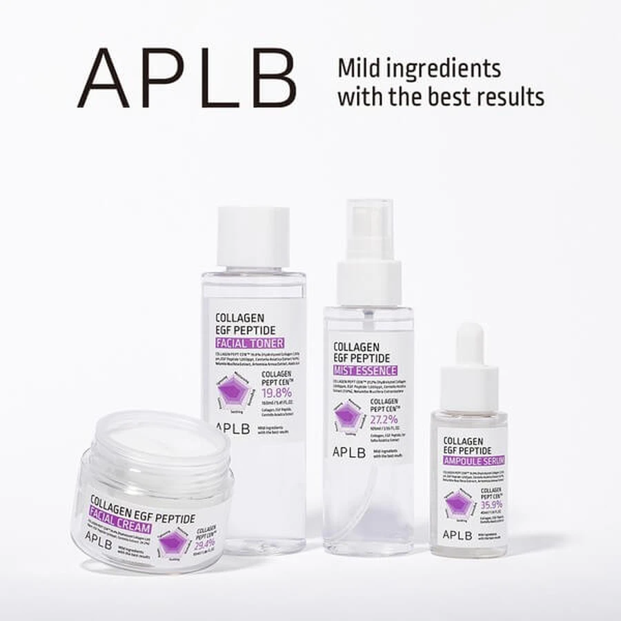 APLB Collagen EGF Peptide Mist Essence, facial mist-essence with collagen and EGF peptides, 105 ml.