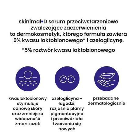 Skinimal D, Anti-Aging-Serum zur Bekämpfung von Rötungen, 30 ml