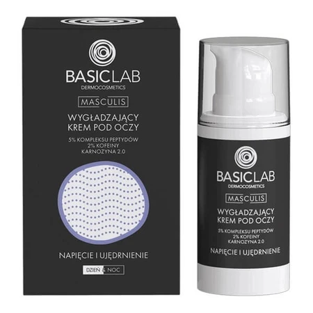 BasicLab Masculis, Crema alisadora de ojos Tensión y Firmeza, 15 ml
