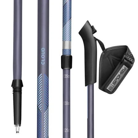 Spokey Cloud Nordic Walking, telescoopstokken, blauw, 2 stuks.