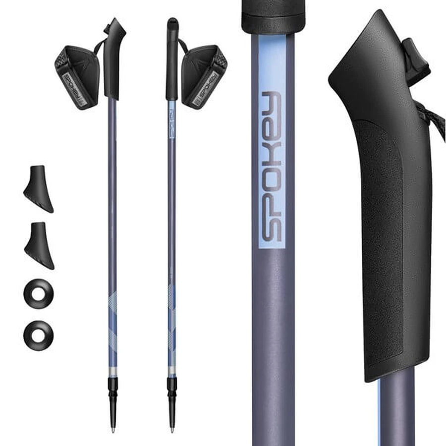 Spokey Cloud Nordic Walking, telescoopstokken, blauw, 2 stuks.