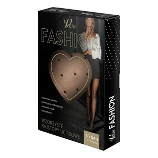 Veera Fashion, medias estampadas, 70 DEN, negras con lunares, talla L