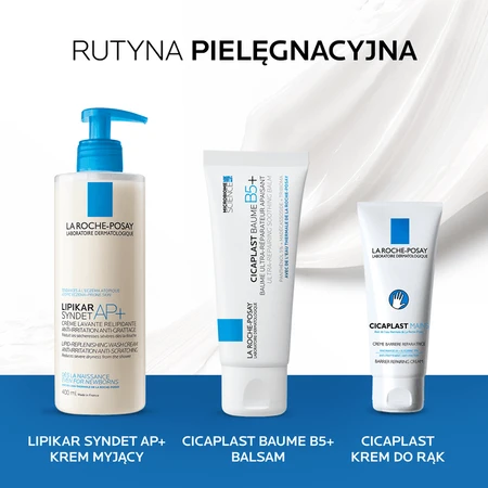 La Roche-Posay kit, Cicaplast Baume B5+, soothing lotion, 40 ml + Lipikar Syndet AP+, anti-irritant skin cleansing cream, 400 ml