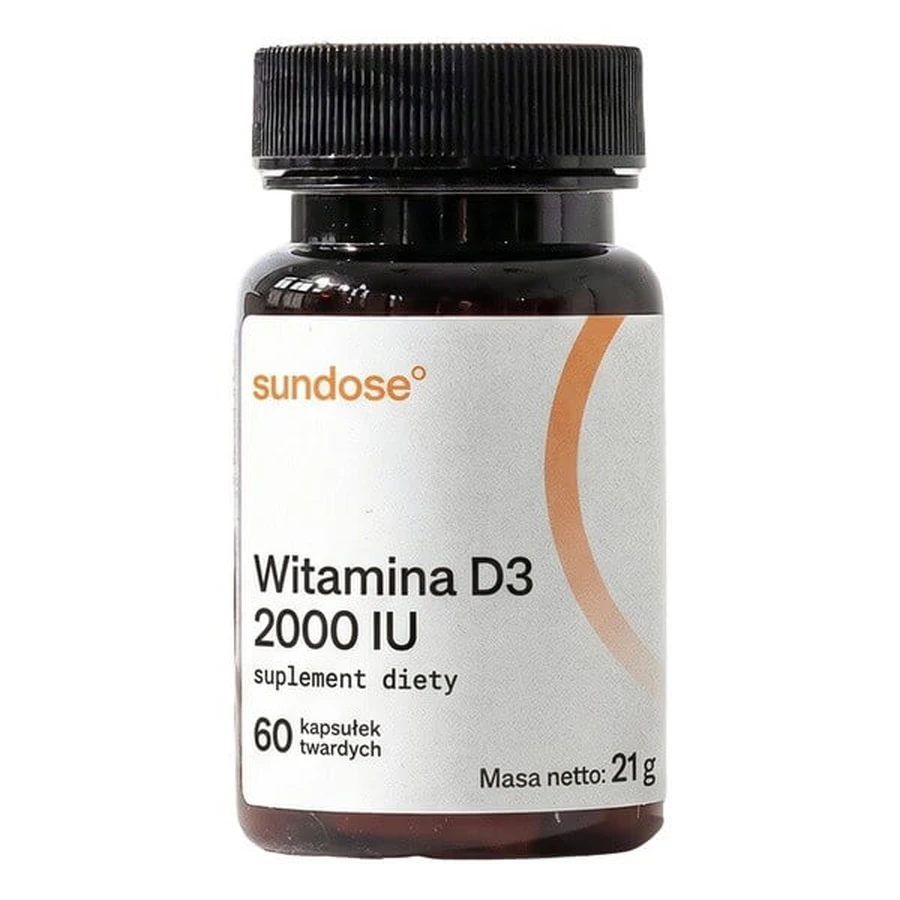 Sundose Vitamin D3 2000 IU, capsules, 60 pcs.