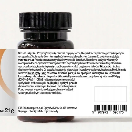 Sundose Vitamin D3 2000 IU, capsules, 60 pcs.