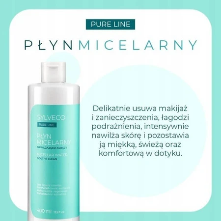Sylveco Pure Line, lotion micellaire hydratante et apaisante, 400 ml