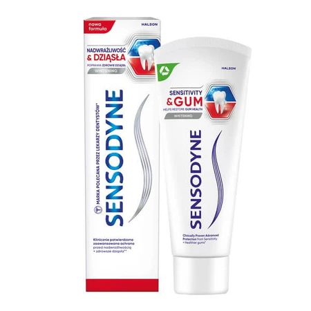 Sensodyne Sensitivity &amp; Gums Whitening, whitening tandpasta voor gevoelige tanden met fluoride, 75 ml