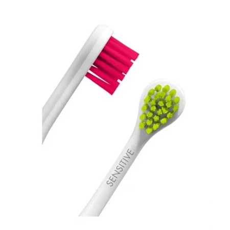 Curaprox Hydrosonic Sensitive, gekleurde opzetborstel voor Hydrosonic, magenta/groen, 2 stuks.
