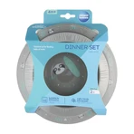 Canpol Babies, set of dishes 2 elements, EXOTIC ANIMALS, gray, 1 piece.