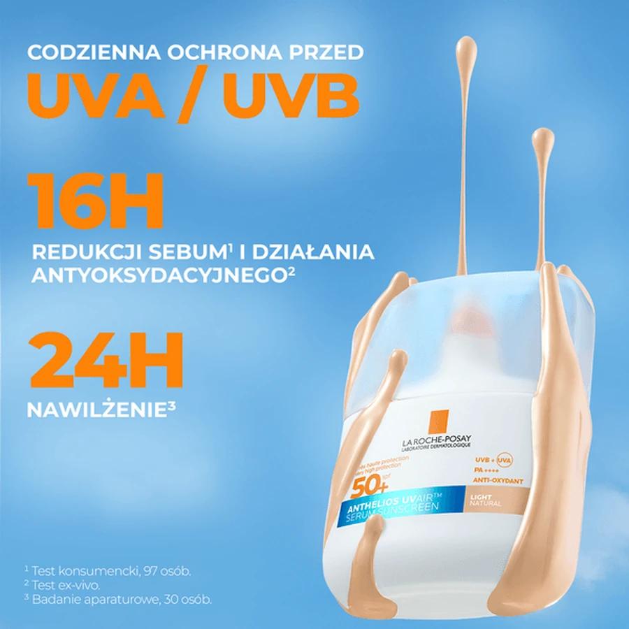 La Roche-Posay Anthelios UV AIR, sérum protecteur teinté ultra-léger SPF 50+, 50 ml