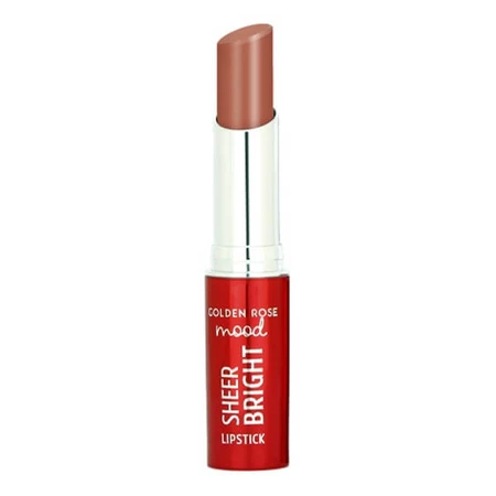 Golden Rose Mood Sheer Bright Lipstick, glossy lipstick, 104, 3.3 g