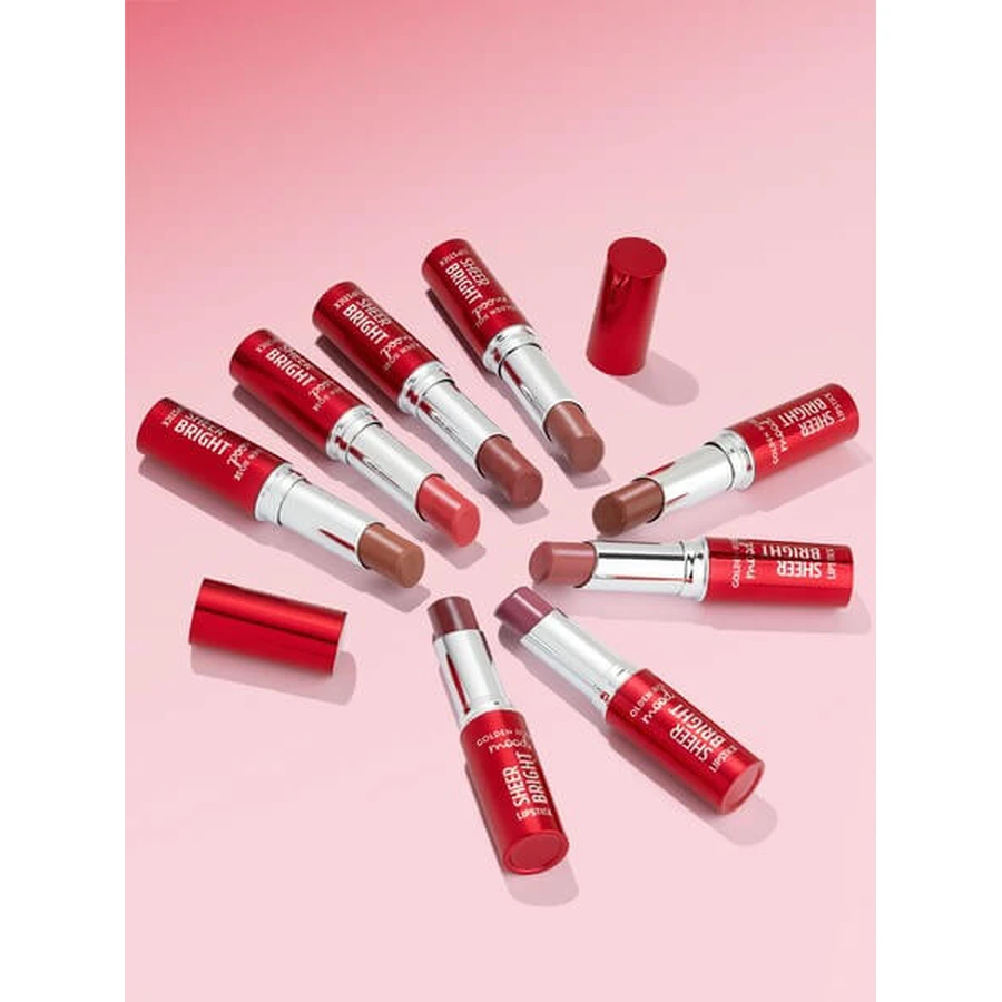 Golden Rose Mood Sheer Bright Lipstick, glossy lipstick, 104, 3.3 g