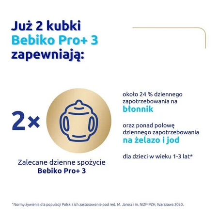 Set mit 2x Bebiko PRO+ 3, einer nahrhaften Milchnahrung für Babys ab 1 Jahr, 700 g