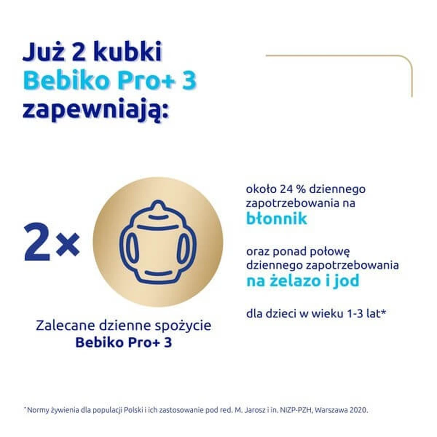 Set mit 2x Bebiko PRO+ 3, einer nahrhaften Milchnahrung für Babys ab 1 Jahr, 700 g