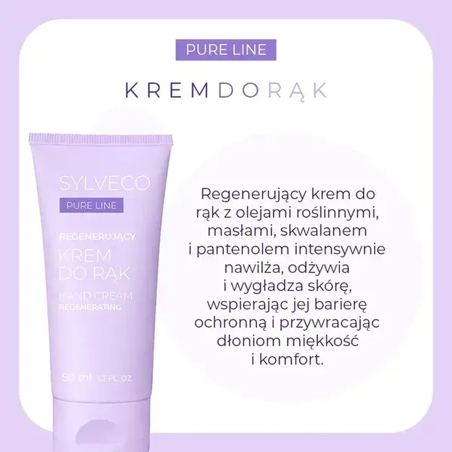 Sylveco Pure Line, hand cream, regenerating, 50 ml