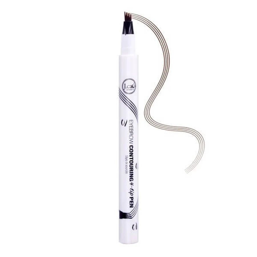 J.Cat Beauty Wenkbrauw Contouring 4 - Tip Pen, precisie wenkbrauw styling pen 102 Bruin, 1,5 g