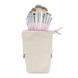 Ilu Basic Set van 10 make-up kwasten + etui, roze