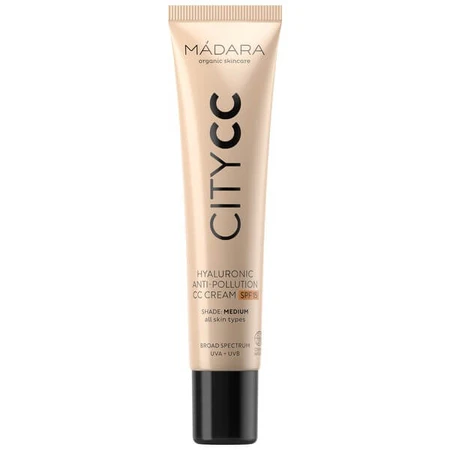 Madara Hyaluronic Anti-Pollution CC Cream SPF 15, Farbcreme, Medium Beige, 40 ml.