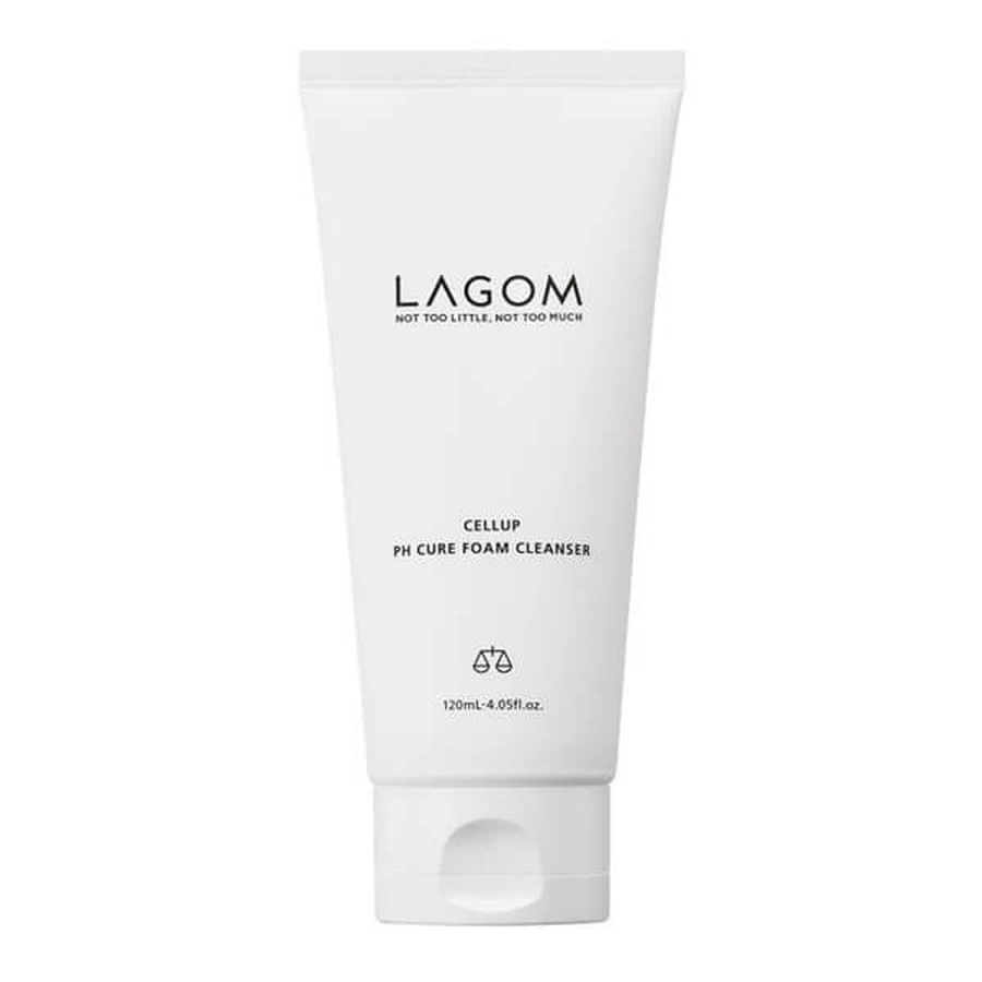 Lagom Cellup pH Cure Espuma Limpiadora, espuma limpiadora suave, 120 ml