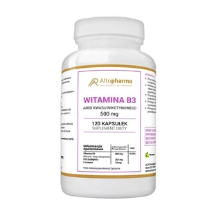 Vitamin B3 Nicotinsäureamid 500 mg, Kapseln, 120 Stück.