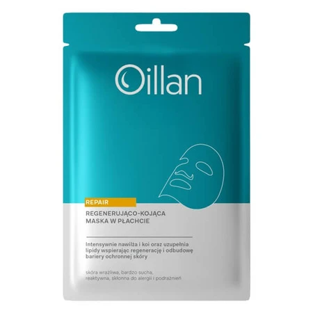 Oillan Repair, regenererend en verzachtend masker voor de zeer droge en gevoelige huid, 20 ml