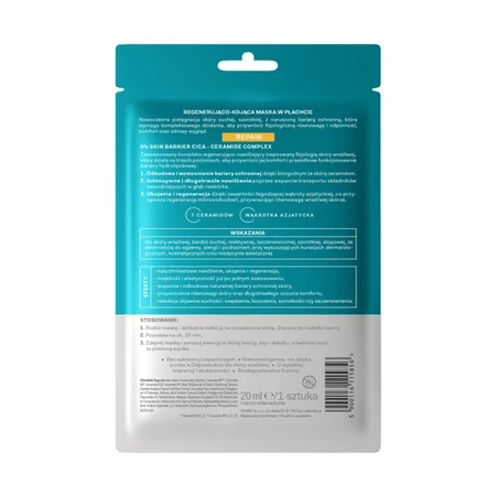 Oillan Repair, regenererend en verzachtend masker voor de zeer droge en gevoelige huid, 20 ml