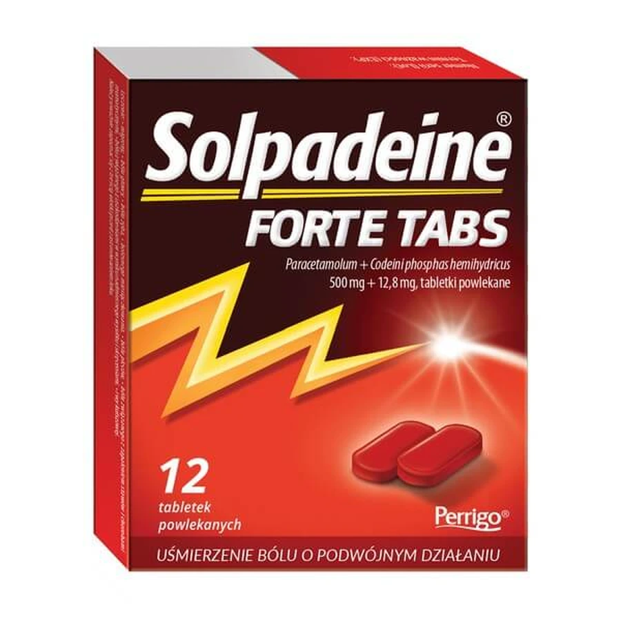 Solpadeine Forte Tabs, Filmtabletten, 12 Stück.
