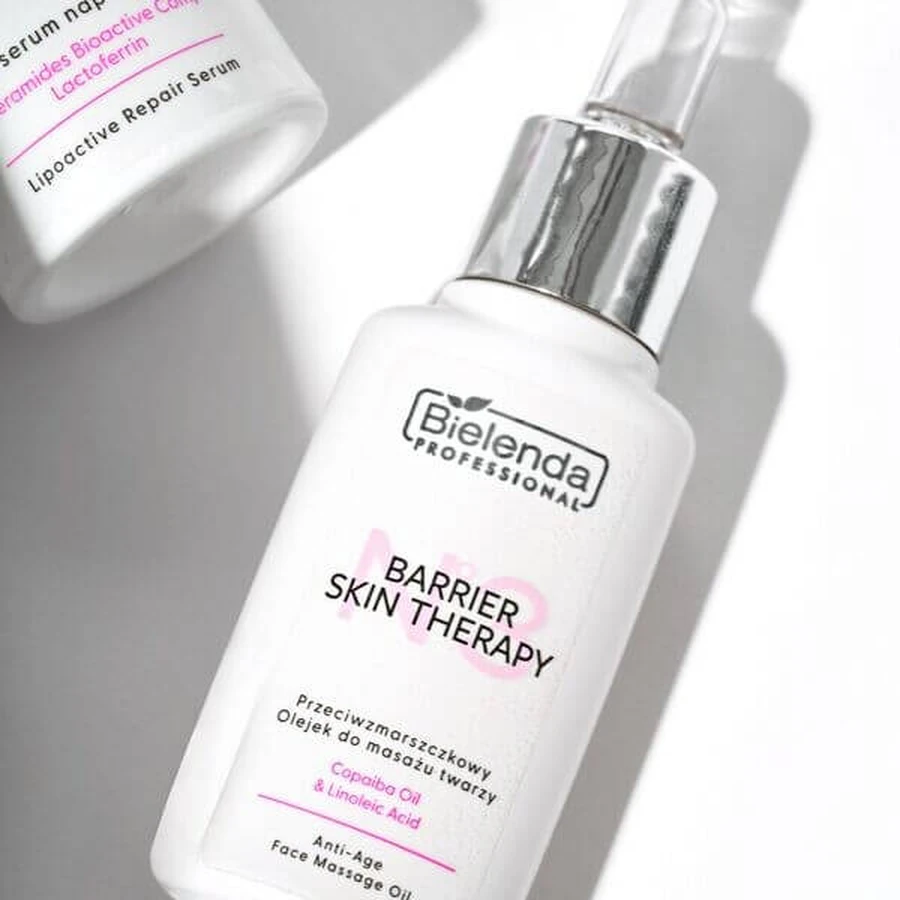 Bielenda Profesional, Barrier Skin Therapy, aceite de masaje facial antiarrugas, 30 ml