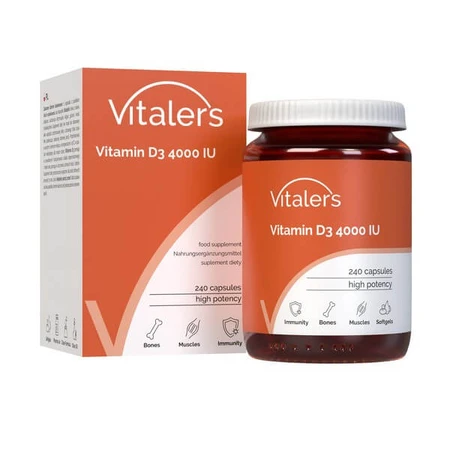 Vitalers Vitamin D3 4000 IU, capsules, 240 pcs.