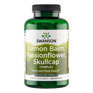 Swanson Lemon Balm, Passionflower & ; Skullcap complex, capsules, 180 pcs.